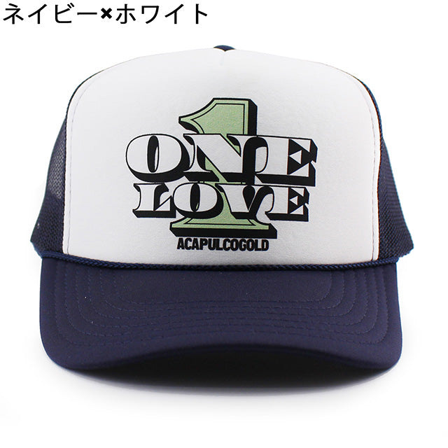 3色展開 アカプルコ ゴールド ONE LOVE TRUCKER CAP