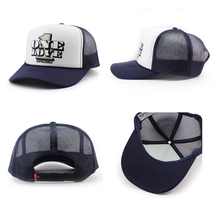 3色展開 アカプルコ ゴールド ONE LOVE TRUCKER CAP