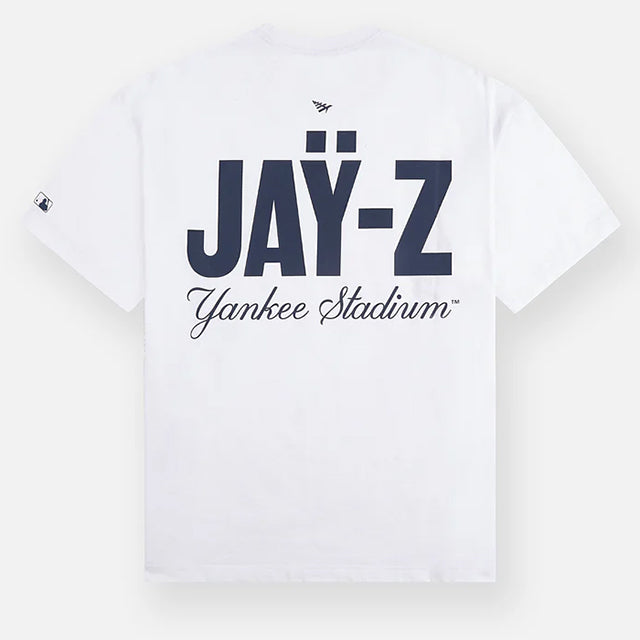 海外取寄 ペーパープレーンズ x ニューヨーク ヤンキース x ファナティクス Tシャツ PLANES X JAŸ-Z30 YANKEE STADIUM ANNIVERSARY T-SHIRT WHITE