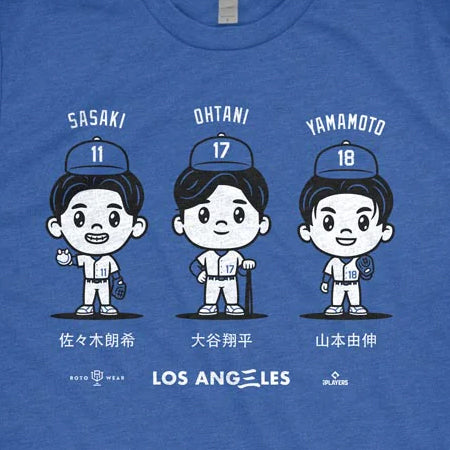 大谷翔平・山本由伸・佐々木朗希モデル 海外取寄 Tシャツ 3 TOMODACHI T-SHIRT