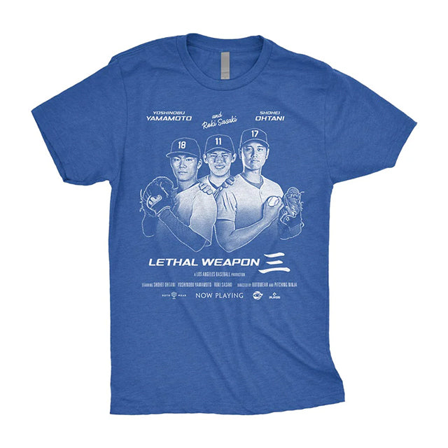大谷翔平・山本由伸・佐々木朗希モデル 海外取寄 Tシャツ LETHAL WEAPON 3 T-SHIRT