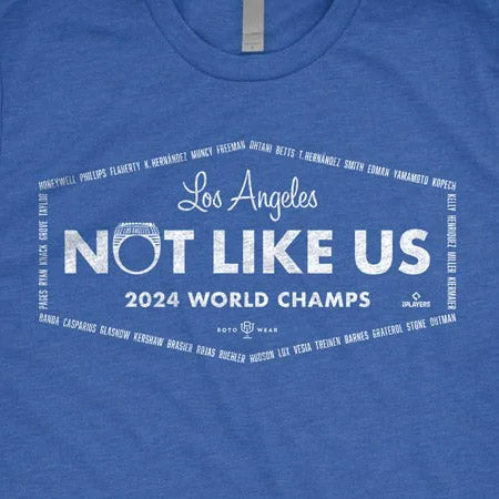 海外取寄 ロサンゼルス ドジャース Tシャツ NOT LIKE US T-SHIRT