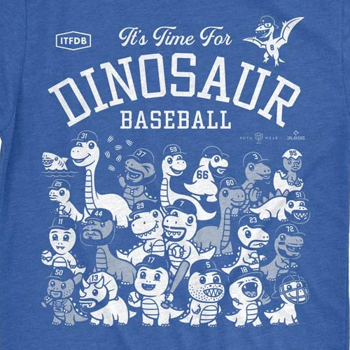 海外取寄 ロサンゼルス ドジャース モデル Tシャツ IT'S TIME FOR DINOSAUR BASEBALL T-SHIRT