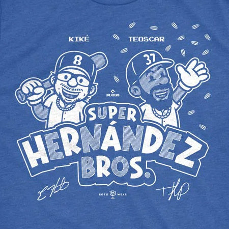 キケ&テオスカー ヘルナンデスモデル 海外取寄 ロサンゼルス ドジャース Tシャツ SUPER HERNÁNDEZ BROS T-SHIRT