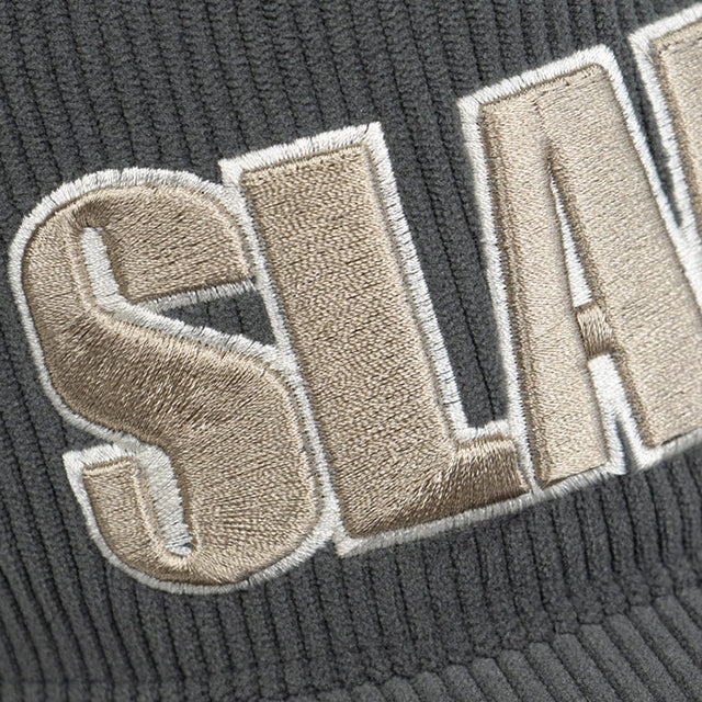 海外取寄 47ブランド キャップ スナップバック SLAM THICK CORDUROY SCRIPT HITCH SNAPBACK CAP CHARCOAL
