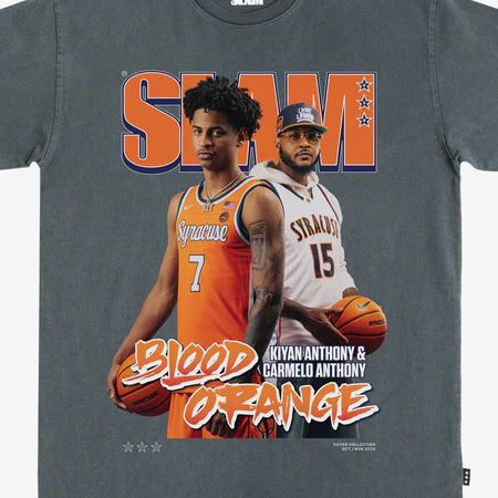 カーメロ+キヤン アンソニーモデル スラム シラキュース オレンジ Tシャツ海外取寄 2025 SLAM COVER T-SHIRT CHARCOAL