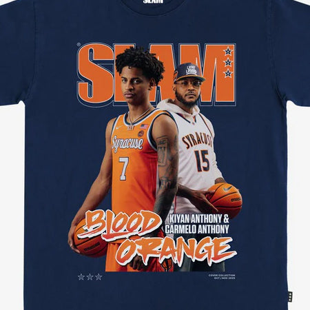 カーメロ+キヤン アンソニーモデル スラム シラキュース オレンジ Tシャツ海外取寄 2025 SLAM COVER T-SHIRT NAVY