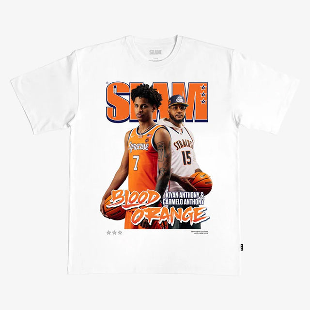 カーメロ+キヤン アンソニーモデル スラム シラキュース オレンジ Tシャツ海外取寄 2025 SLAM COVER T-SHIRT WHITE