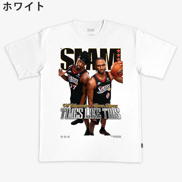 タイリース マキシー&VJ エッジコムモデル スラム フィラデルフィア 76ers Tシャツ海外取寄 2026 SLAM COVER T-SHIRT