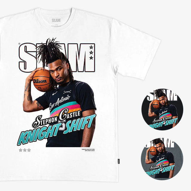 ステフォン キャッスルモデル スラム サンアントニオ スパーズ Tシャツ