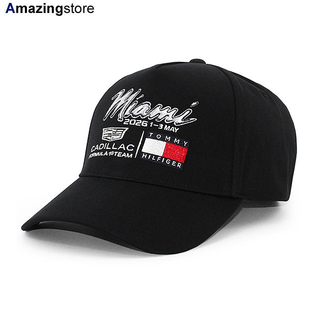 トミーヒルフィガー キャップ キャデラック F1チーム MIAMI LOGO STRAPBACK CAP BLACK