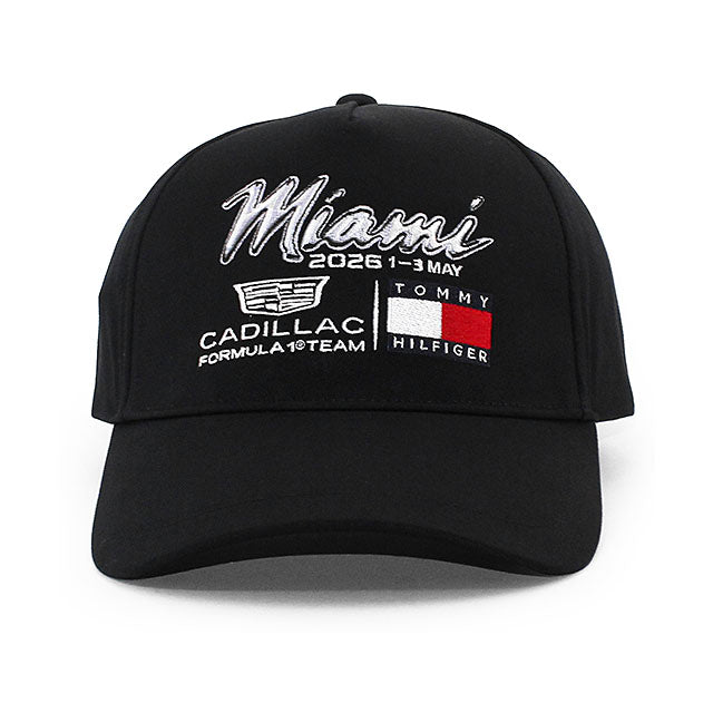 トミーヒルフィガー キャップ キャデラック F1チーム MIAMI LOGO STRAPBACK CAP BLACK