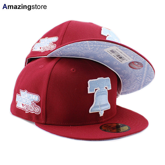 ニューエラ 59FIFTY フィラデルフィア フィリーズMLB 1980 WORLD SERIES FITTED CAP BURGUNDY