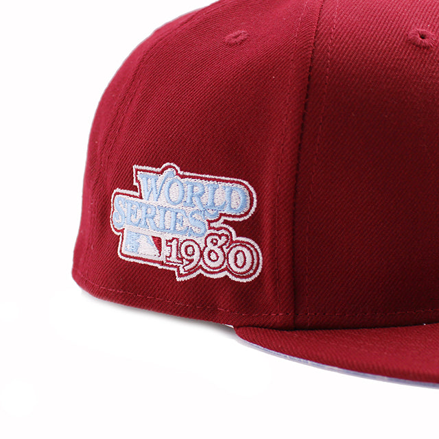 ニューエラ 59FIFTY フィラデルフィア フィリーズMLB 1980 WORLD SERIES FITTED CAP BURGUNDY