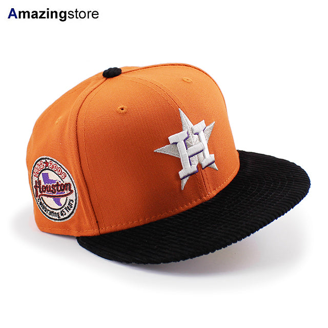 ニューエラ キャップ 59FIFTY ヒューストン アストロズ MLB 45TH ANNIVERSARY CORD VISOR FITTED CAP ORANGE