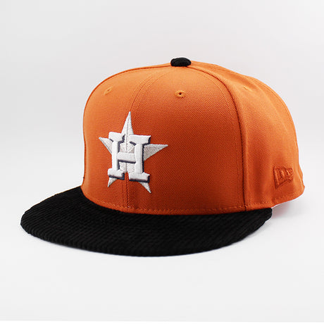 ニューエラ キャップ 59FIFTY ヒューストン アストロズ MLB 45TH ANNIVERSARY CORD VISOR FITTED CAP ORANGE
