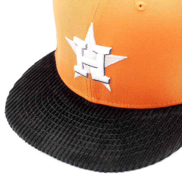 ニューエラ キャップ 59FIFTY ヒューストン アストロズ MLB 45TH ANNIVERSARY CORD VISOR FITTED CAP ORANGE
