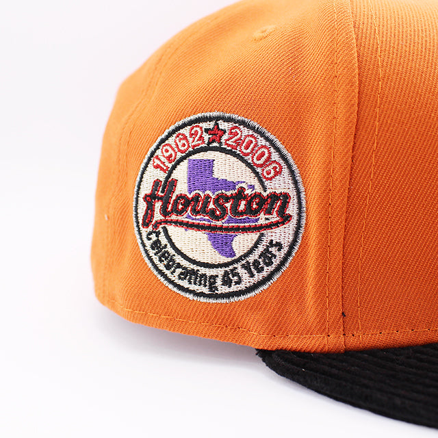 ニューエラ キャップ 59FIFTY ヒューストン アストロズ MLB 45TH ANNIVERSARY CORD VISOR FITTED CAP ORANGE