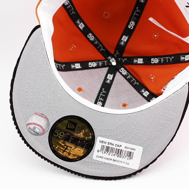 ニューエラ キャップ 59FIFTY ヒューストン アストロズ MLB 45TH ANNIVERSARY CORD VISOR FITTED CAP ORANGE