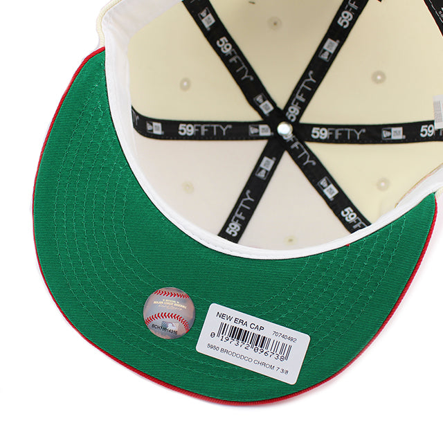 ニューエラ キャップ 59FIFTY ブルックリン ドジャース MLB 100 YEARS FITTED CAP CHROME RED