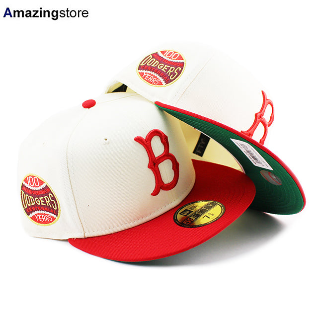 ニューエラ キャップ 59FIFTY ブルックリン ドジャース MLB 100 YEARS FITTED CAP CHROME RED