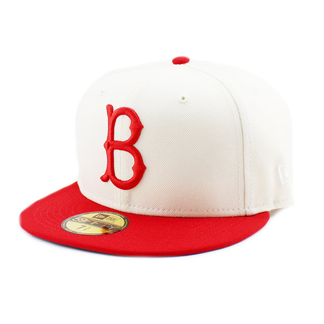 ニューエラ キャップ 59FIFTY ブルックリン ドジャース MLB 100 YEARS FITTED CAP CHROME RED