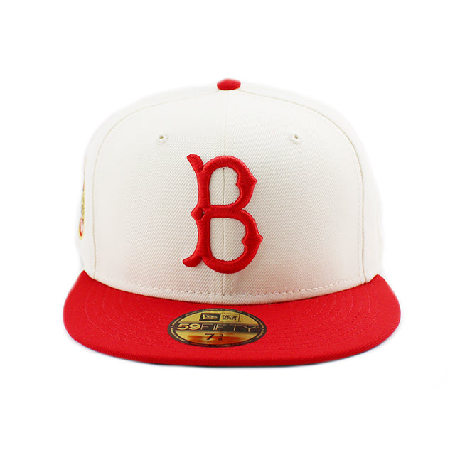 ニューエラ キャップ 59FIFTY ブルックリン ドジャース MLB 100 YEARS FITTED CAP CHROME RED