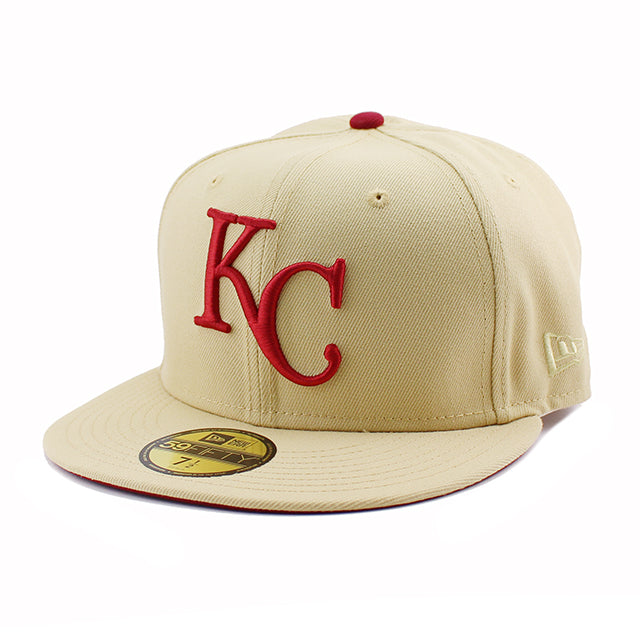 ニューエラ キャップ 59FIFTY カンザスシティ ロイヤルズ MLB 25TH ANNIVERSARY FITTED CAP BEIGE