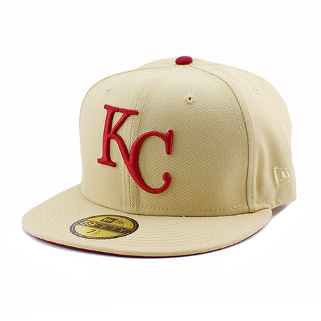 ニューエラ キャップ 59FIFTY カンザスシティ ロイヤルズ MLB 25TH ANNIVERSARY FITTED CAP BEIGE