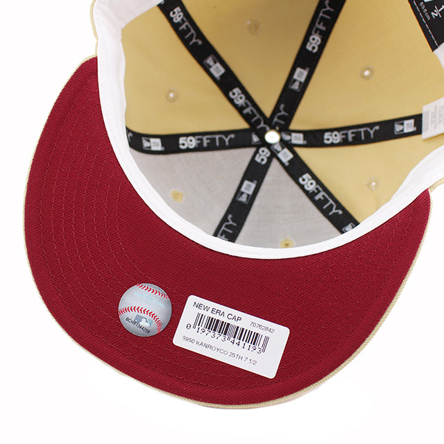 ニューエラ キャップ 59FIFTY カンザスシティ ロイヤルズ MLB 25TH ANNIVERSARY FITTED CAP BEIGE