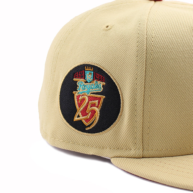 ニューエラ キャップ 59FIFTY カンザスシティ ロイヤルズ MLB 25TH ANNIVERSARY FITTED CAP BEIGE
