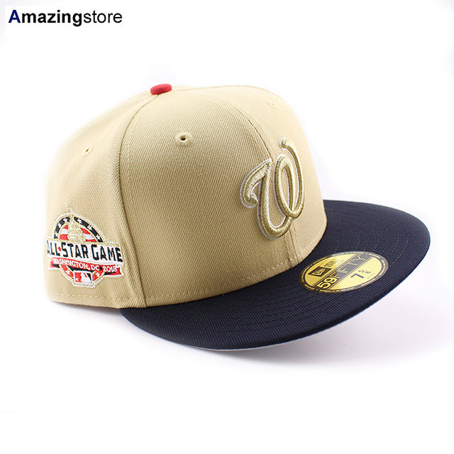 ニューエラ キャップ 59FIFTY ワシントン ナショナルズ MLB 2018 ALL STAR GAME GREY BOTTOM FITTED CAP VEGAS GOLD