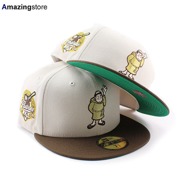 ニューエラ キャップ 59FIFTY サンディエゴ パドレス MLB 40TH ANNIVERSARY GREEN BOTTOM FITTED CAP STONE