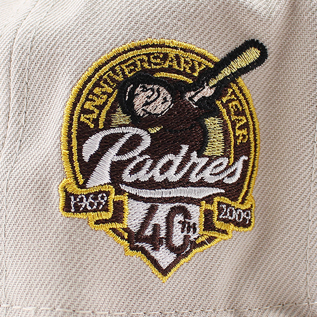 ニューエラ キャップ 59FIFTY サンディエゴ パドレス MLB 40TH ANNIVERSARY GREEN BOTTOM FITTED CAP STONE