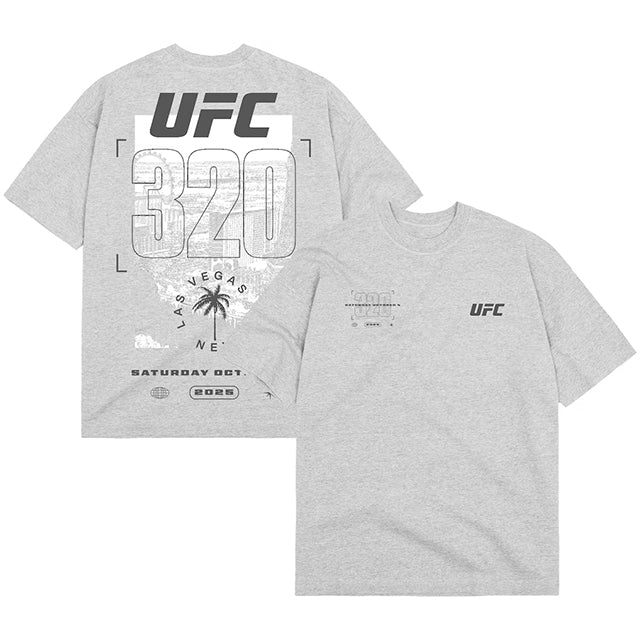 海外取寄 UFC320 Tシャツ VEGAS VIEW BOXY T-SHIRT GREY