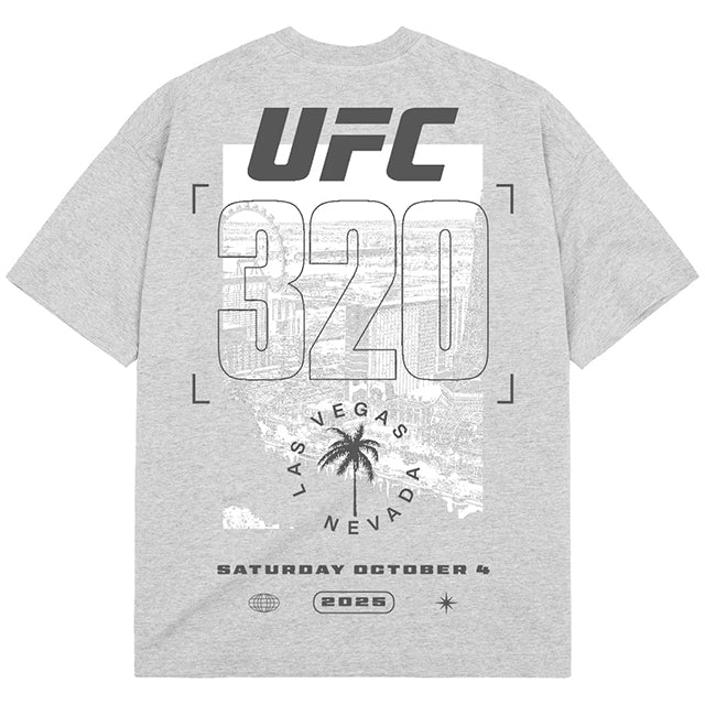 海外取寄 UFC320 Tシャツ VEGAS VIEW BOXY T-SHIRT GREY