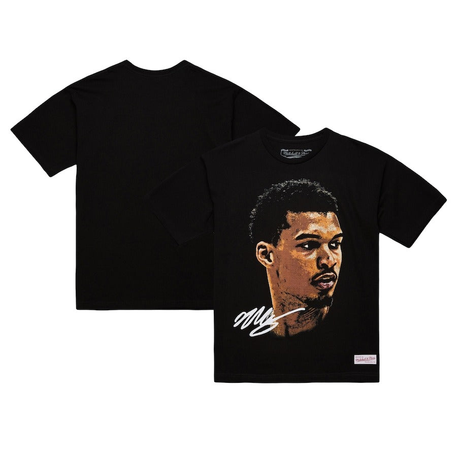 ビクター ウェンバンヤマモデル 海外取寄 ミッチェル&ネス Tシャツ REAL BIG FACE PLAYER T-SHIRT BLACK
