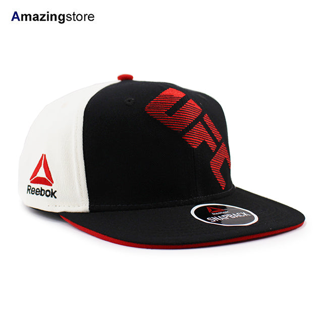 リーボック スナップバック キャップ UFC FIGHT NIGHT FLAT BRIM SNAPBACK CAP BLACK WHITE RED