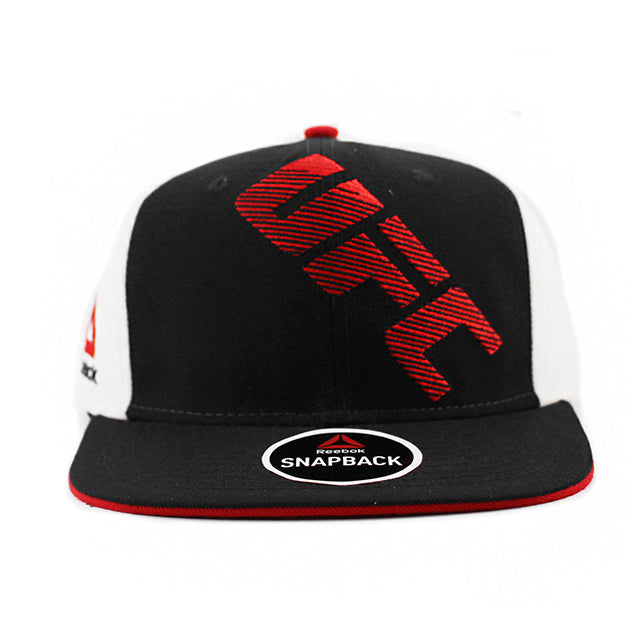 リーボック スナップバック キャップ UFC FIGHT NIGHT FLAT BRIM SNAPBACK CAP BLACK WHITE RED