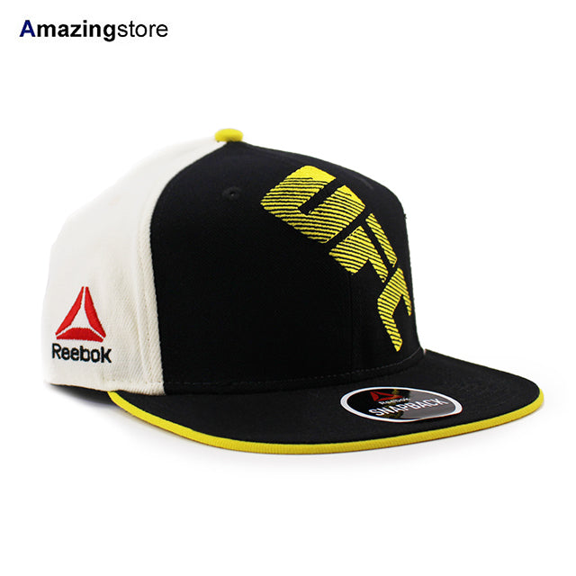 リーボック スナップバック キャップ UFC FIGHT NIGHT FLAT BRIM SNAPBACK CAP BLACK WHITE YELLOW