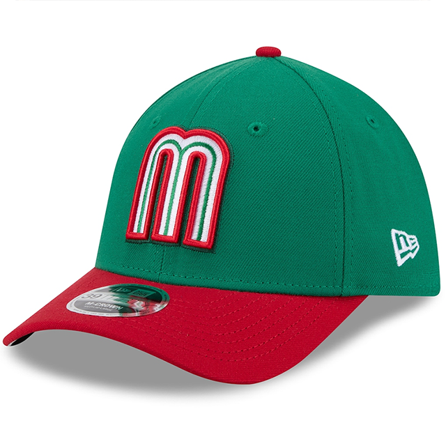 ニューエラ キャップ 39THIRTY M-CROWN WBC メキシコ 2026 WORLD BASEBALL CLASSIC CLASSIC FLEX FIT CAP GREEN RED