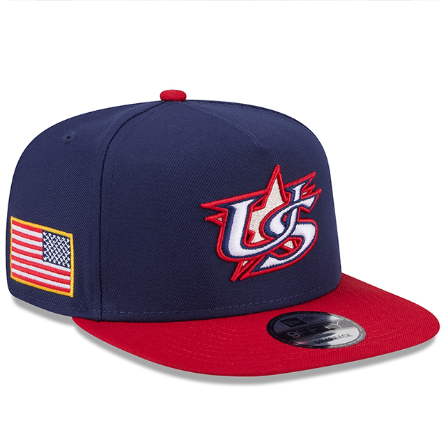 ニューエラ キャップ 9FIFTY A-FRAME WBC アメリカ 2026 WORLD BASEBALL CLASSIC SNAPBACK CAP NAVY RED