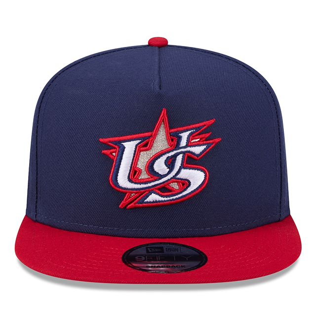 ニューエラ キャップ 9FIFTY A-FRAME WBC アメリカ 2026 WORLD BASEBALL CLASSIC SNAPBACK CAP NAVY RED