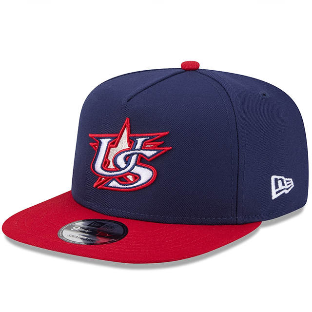 ニューエラ キャップ 9FIFTY A-FRAME WBC アメリカ 2026 WORLD BASEBALL CLASSIC SNAPBACK CAP NAVY RED