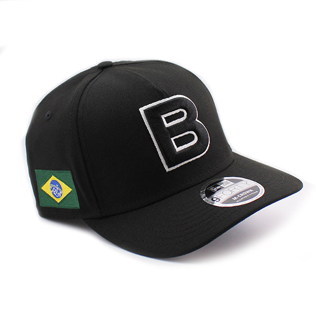 ニューエラ キャップ 9FORTY M-CROWN A-FRAME WBC ブラジル 2026 WORLD BASEBALL CLASSIC SNAPBACK CAP BLACK WHITE