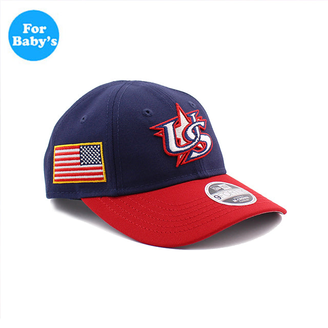 2026 ワールドベースボールクラシックモデル 幼児用 ニューエラ 9FORTY M-CROWN スナップバック アメリカ 2026 WORLD BASEBALL CLASSIC TODDLER SNAPBACK CAP NAVY RED