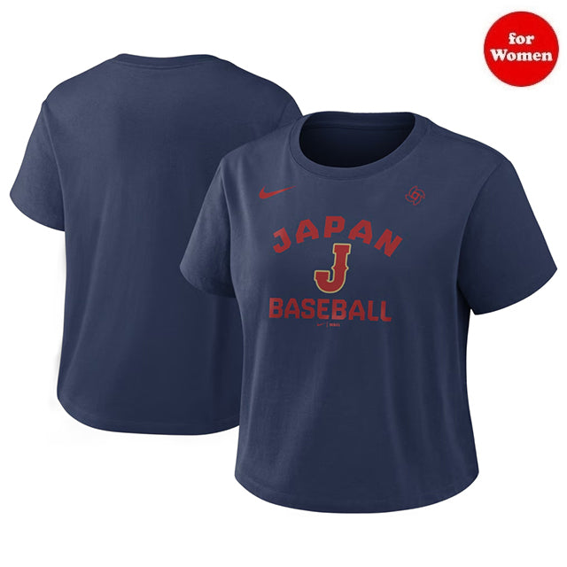 海外取寄 ナイキ WBC 日本代表 女性用 Tシャツ WOMEN'S 2026 WORLD BASEBALL CLASSIC MODERN T-SHIRT NAVY