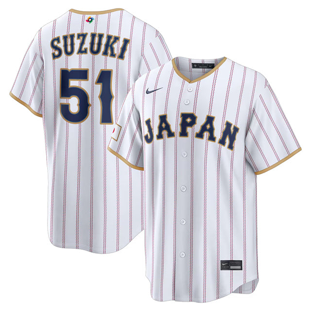 WBC 鈴木誠也モデル 海外取寄 ナイキ レプリカユニフォーム 日本代表 2026 WORLD BASEBALL CLASSIC HOME STADIUM JERSEY WHITE