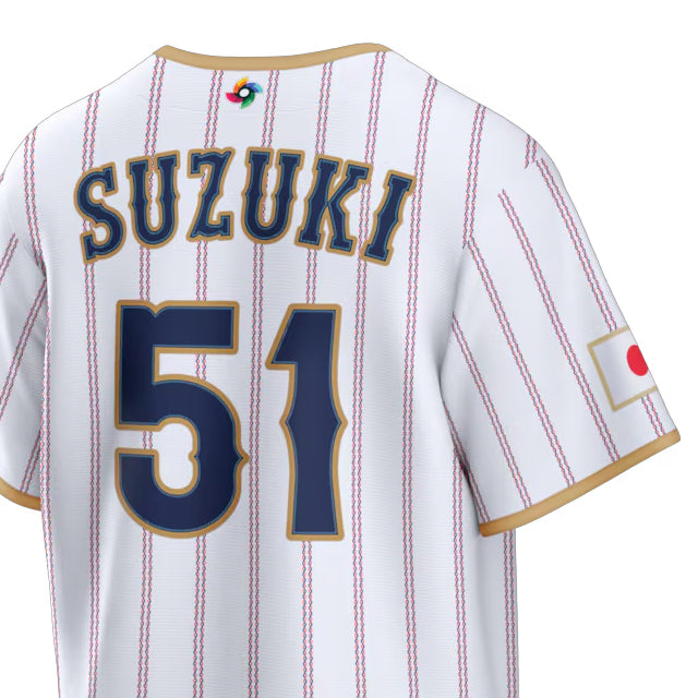WBC 鈴木誠也モデル 海外取寄 ナイキ レプリカユニフォーム 日本代表 2026 WORLD BASEBALL CLASSIC HOME STADIUM JERSEY WHITE