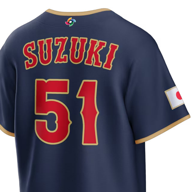 WBC 鈴木誠也モデル 海外取寄 ナイキ レプリカユニフォーム 日本代表 2026 WORLD BASEBALL CLASSIC ROAD STADIUM JERSEY NAVY